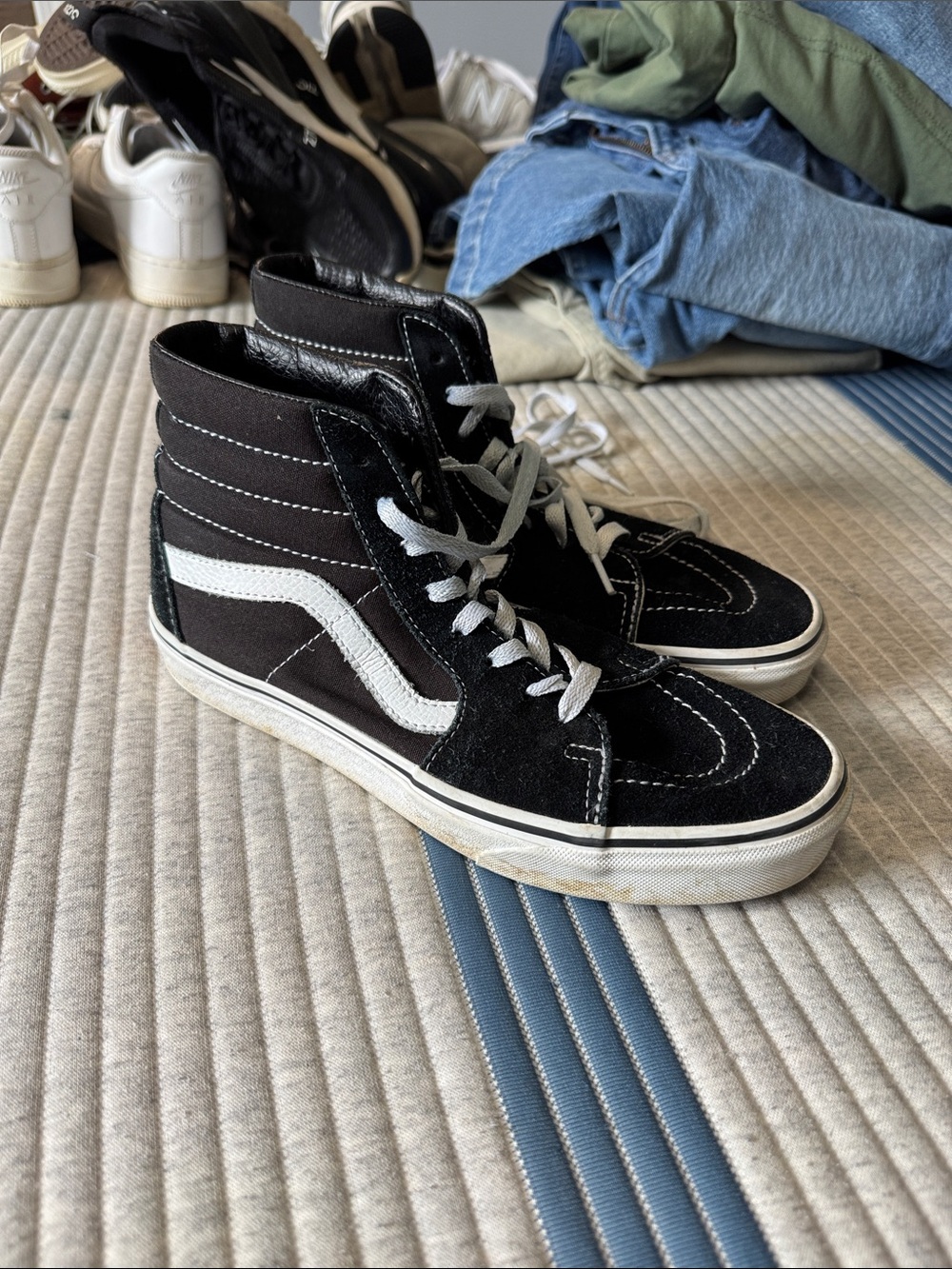 black high top vans size 9 W